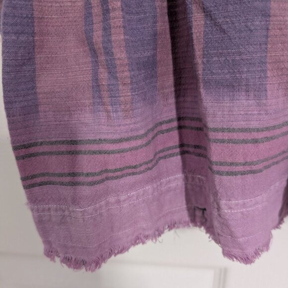 Pilcro Plaid Tangier Mini Shirt Dress Womens Size Large Purple Long Sleeve - Picture 7 of 14